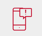 Phone icon with exclamation point