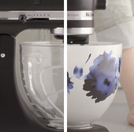 KitchenAid® ceramic mixer bowls.