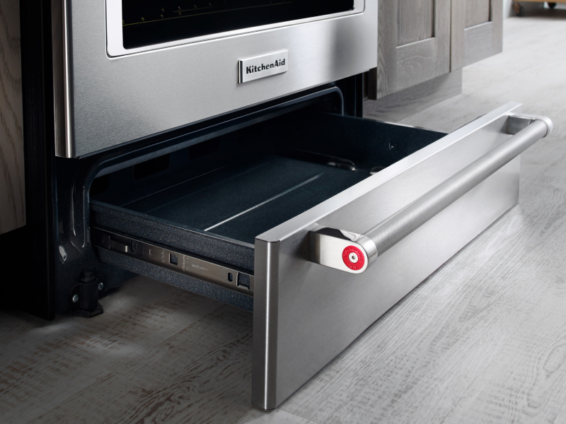 Open warming drawer