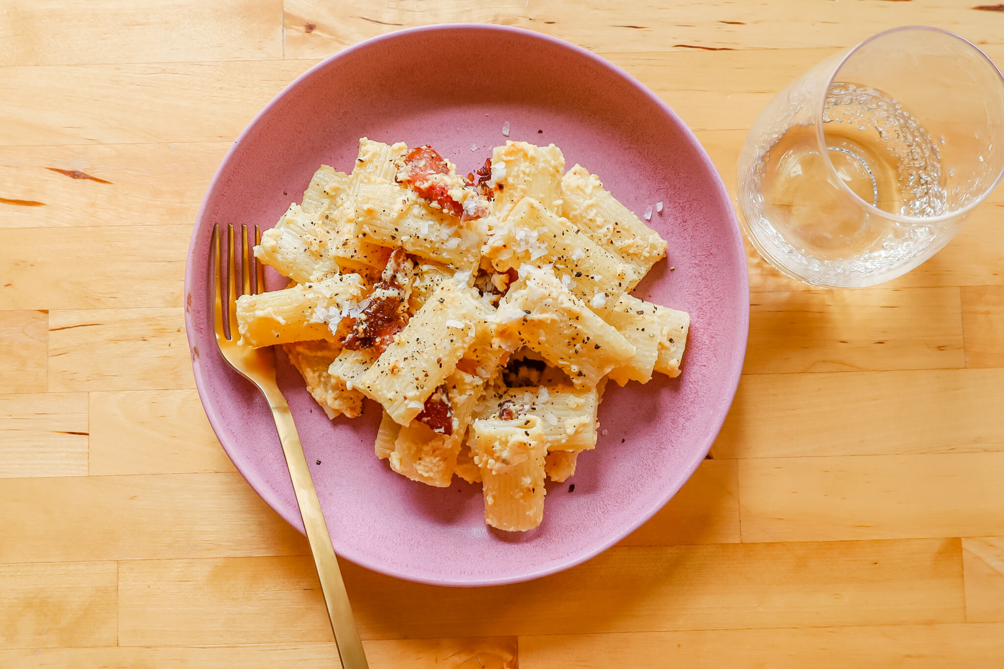A plate of hearty pasta.