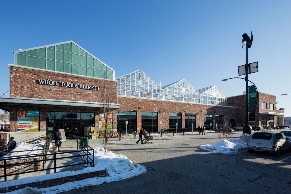 The greenhouse structure seen above Whole Foods.