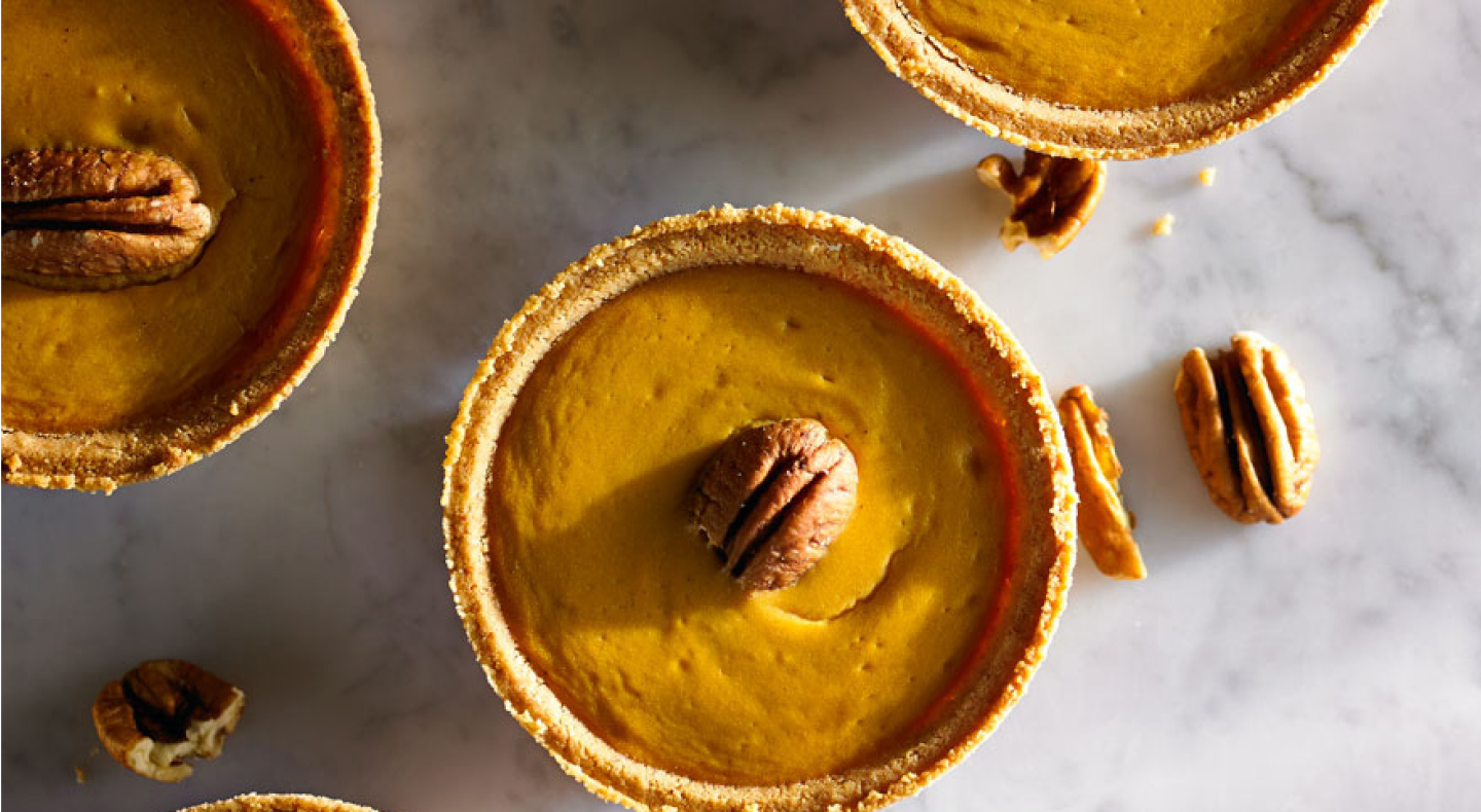 Individual sweet potato tarts 