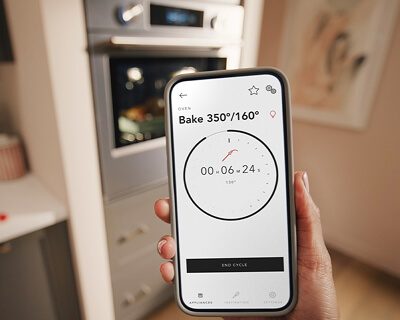 Bake settings on a smartphone