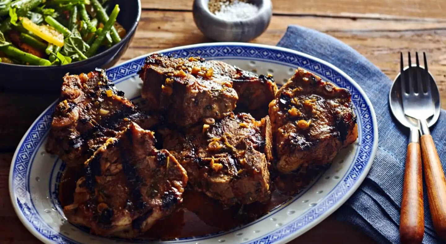 Homemade meat and vegetables on a plate
