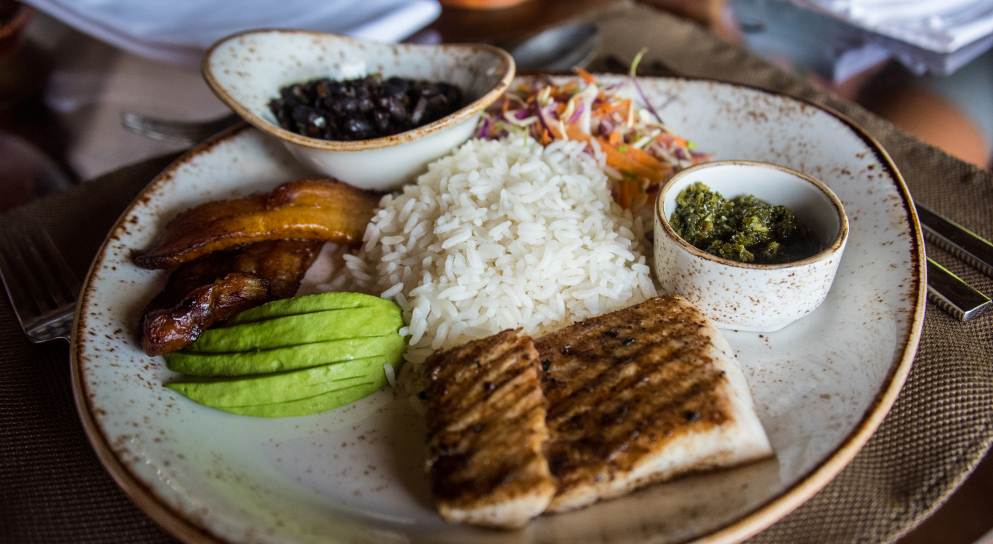 Cooked dish with rice