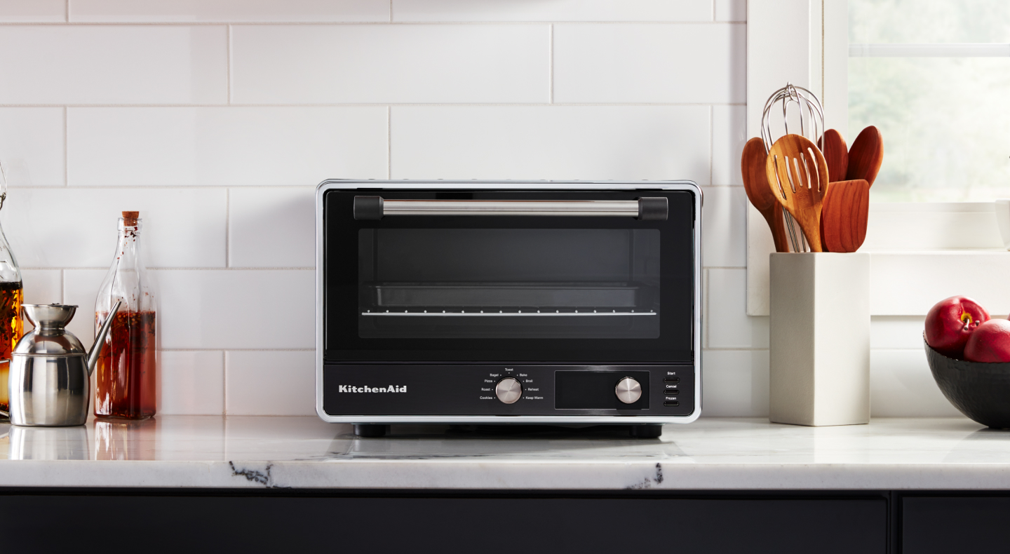 KitchenAid® countertop oven on white counter