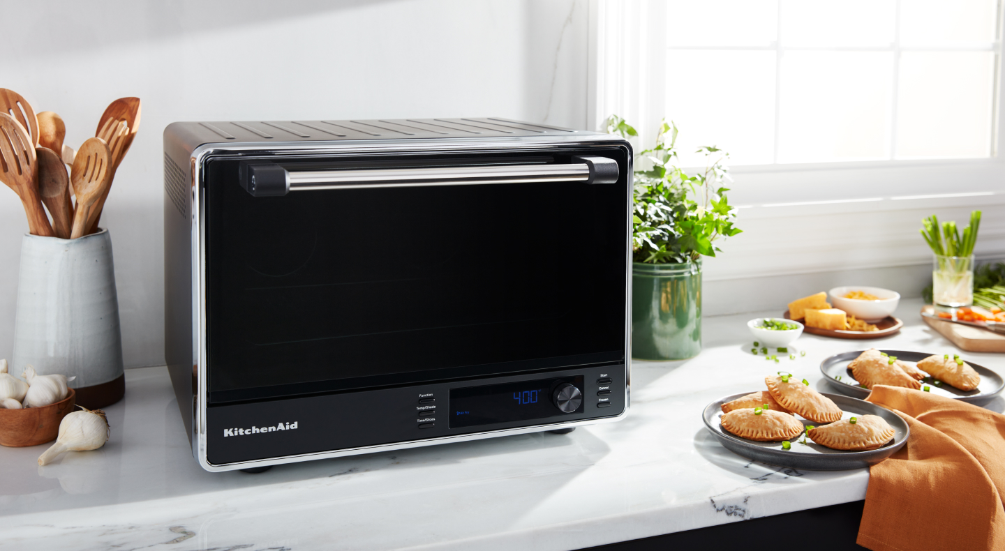 KitchenAid® countertop oven on white counter