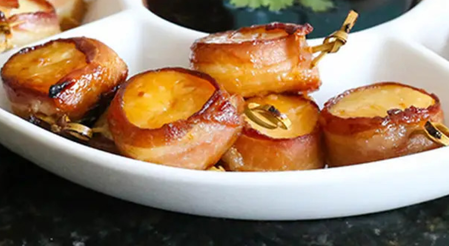 Bacon-wrapped scallops from Yummly recipe