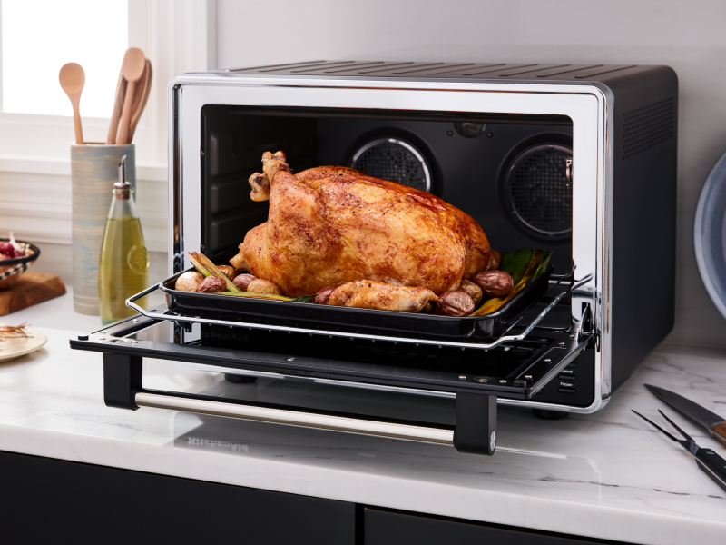 Roasted chicken in KitchenAid® countertop oven