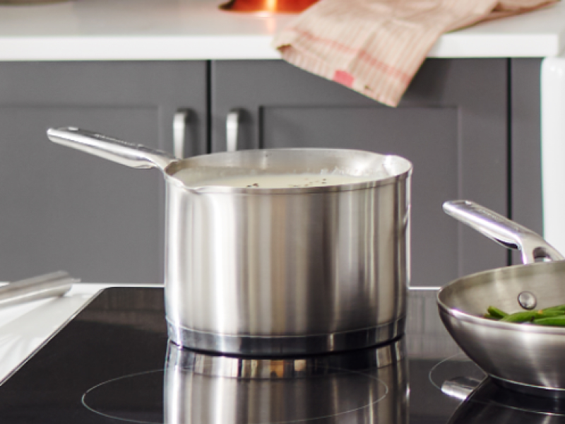 Saucepan on cooktop