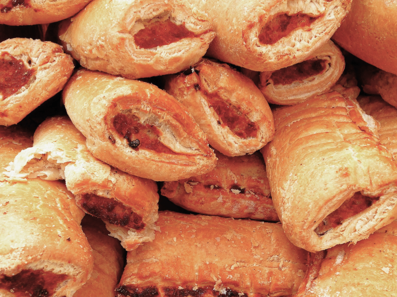 Stack of breakfast pastries