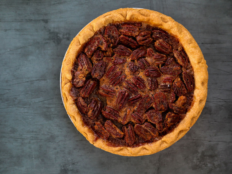 A homemade pecan pie