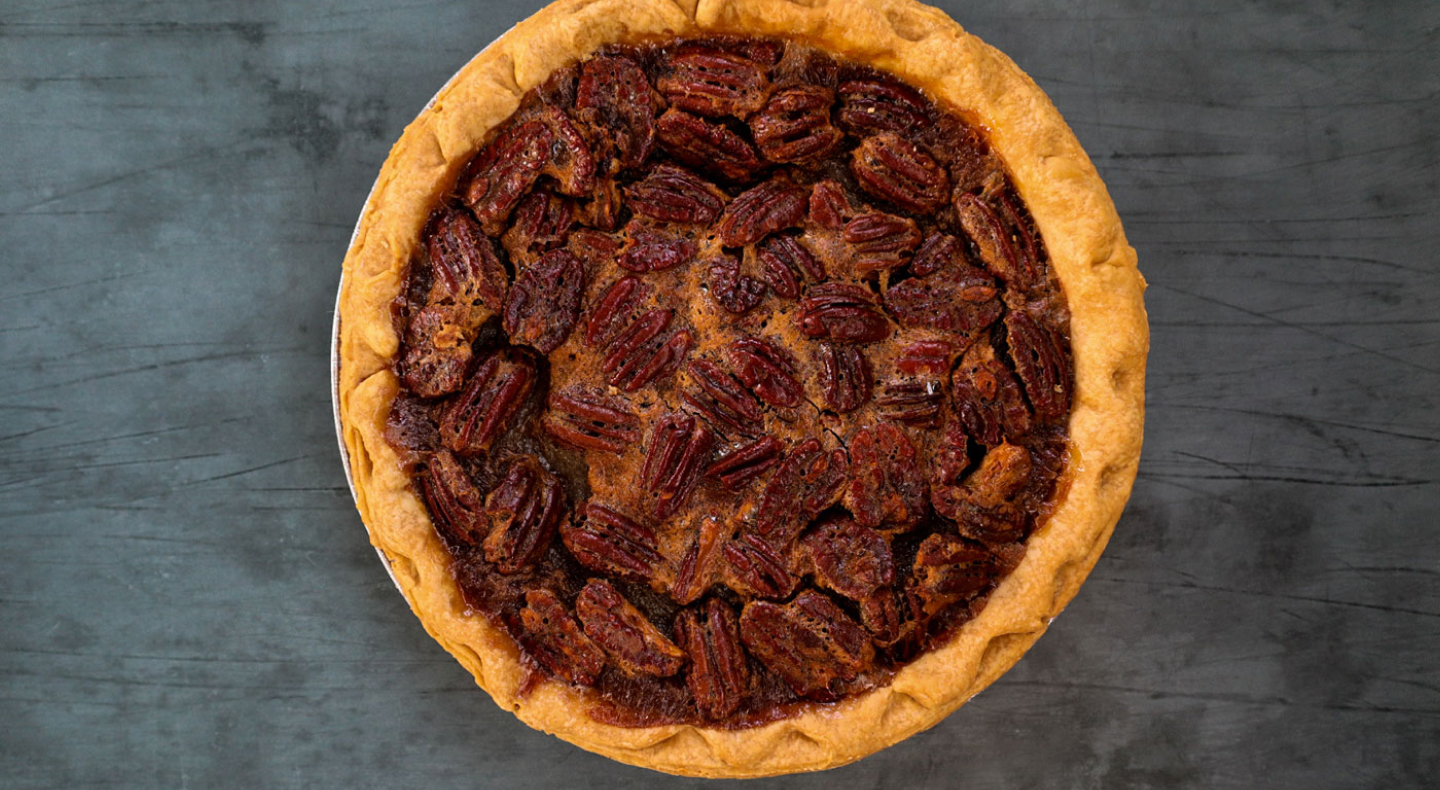 A homemade pecan pie