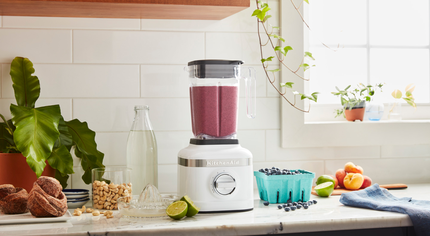 Shake in a white KitchenAid® blender