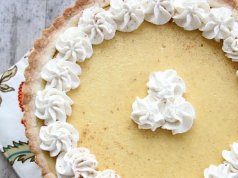 A baked pie 