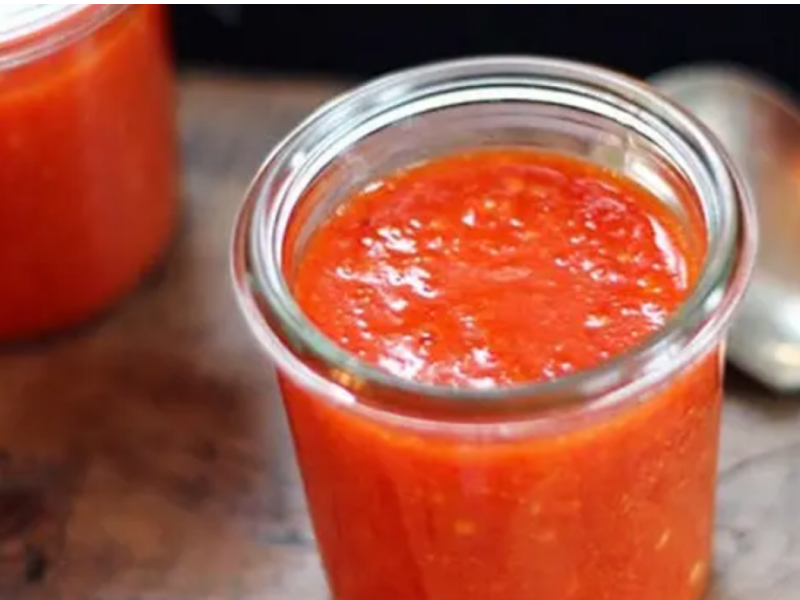 Jar of sriracha