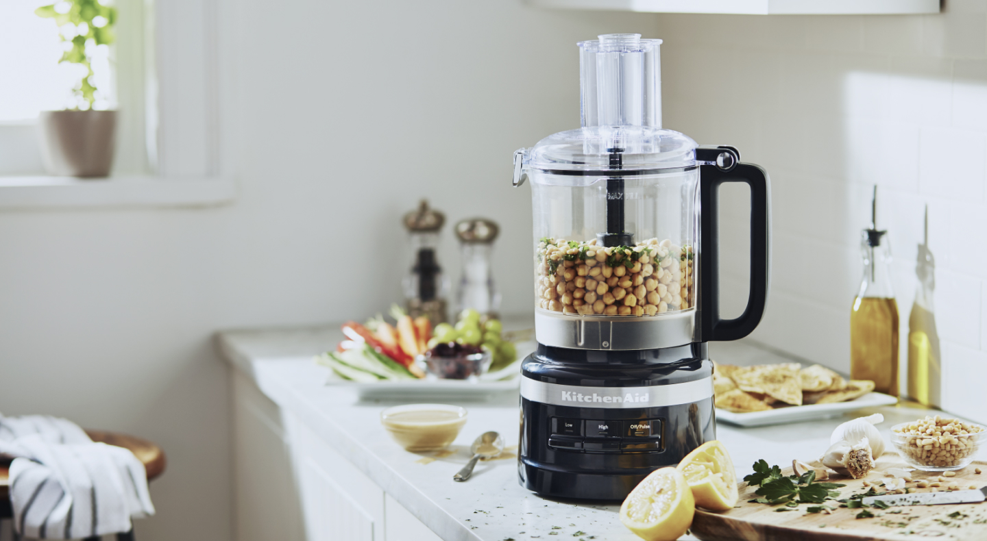 Chickpeas in a KitchenAid® food processor