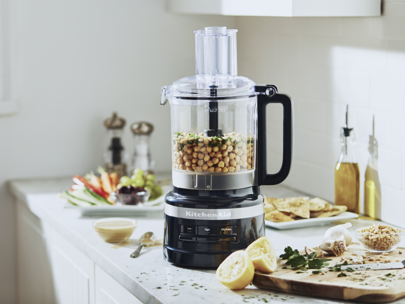 Chickpeas in a KitchenAid® food processor