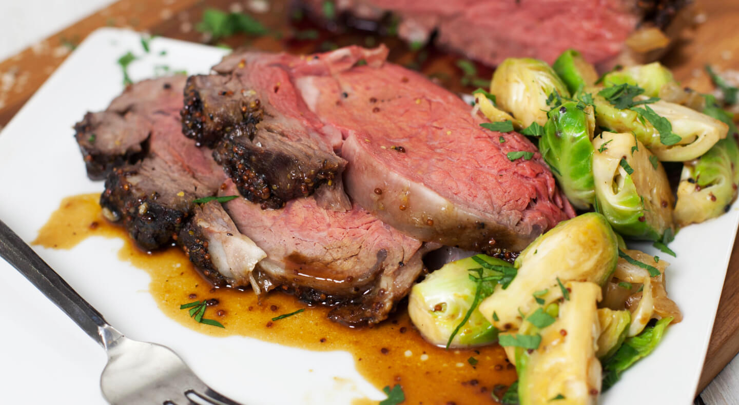 Steak and Brussels sprouts