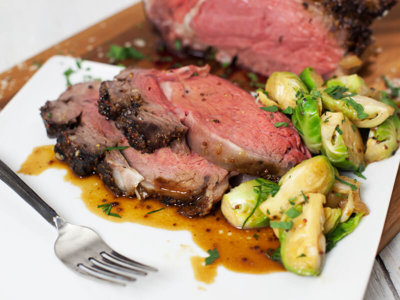 Steak and Brussels sprouts