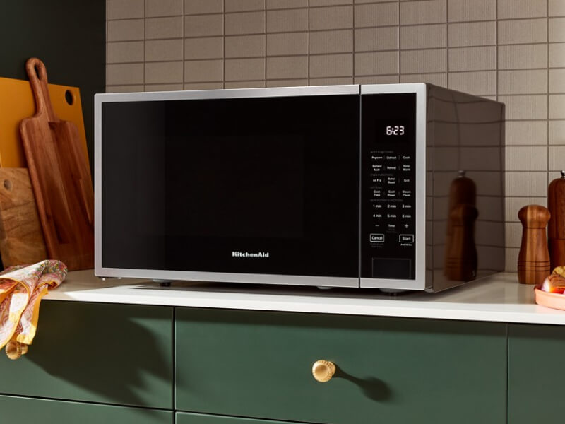 Sleek KitchenAid® countertop microwave