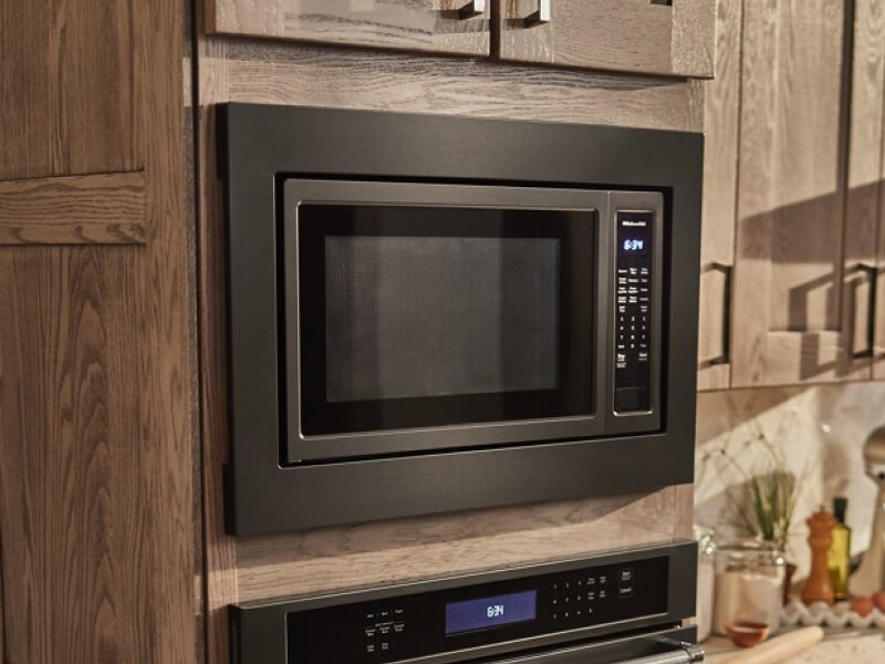 Built-in KitchenAid® microwave in a kitchen
