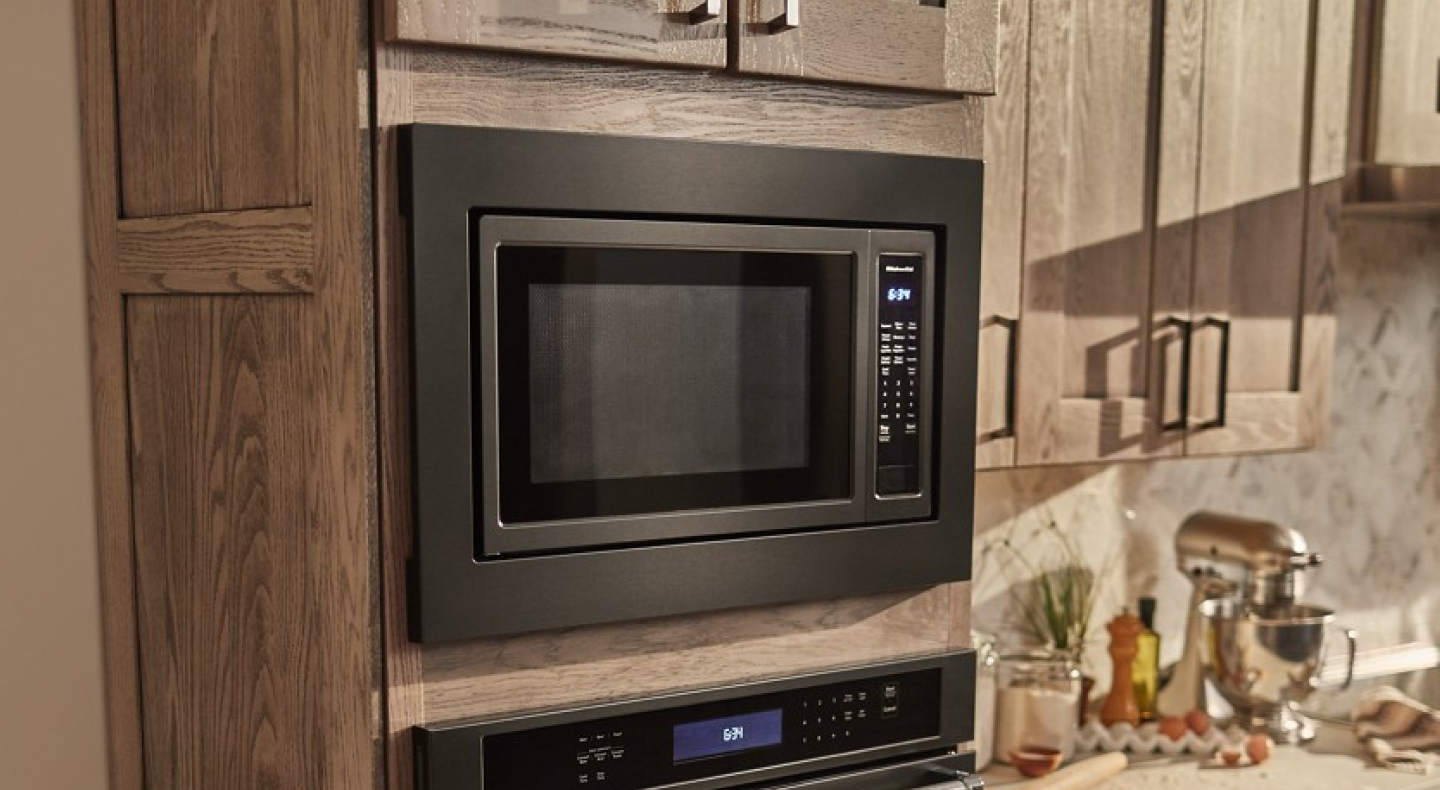 Built-in KitchenAid® microwave in a kitchen