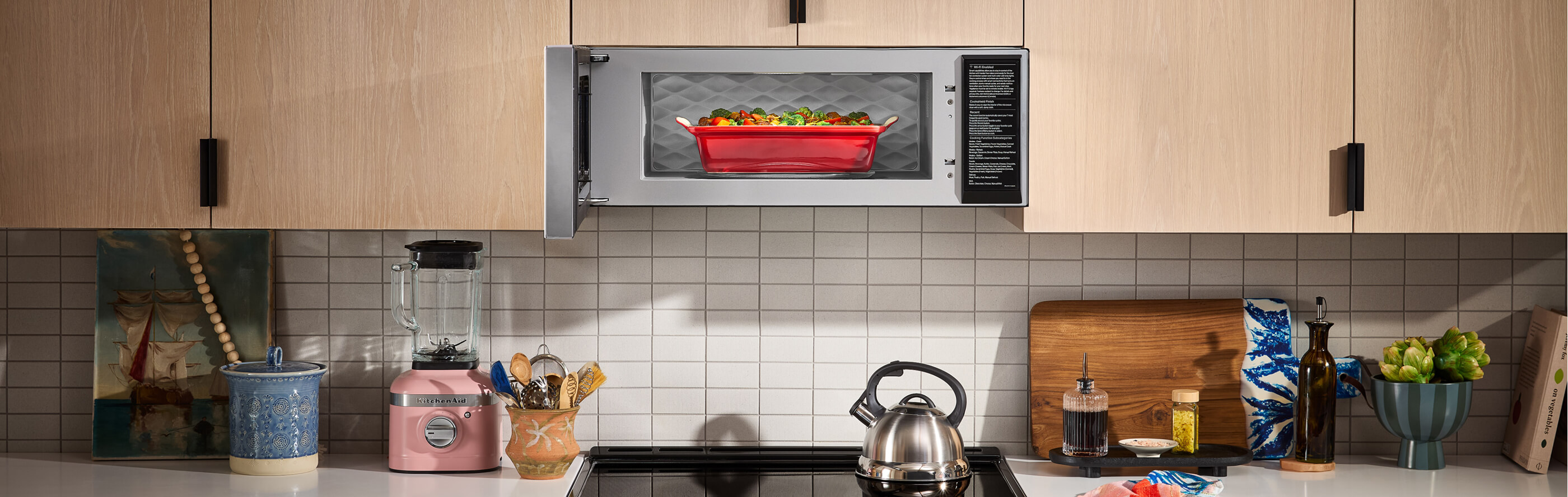 A dish in a KitchenAid® microwave
