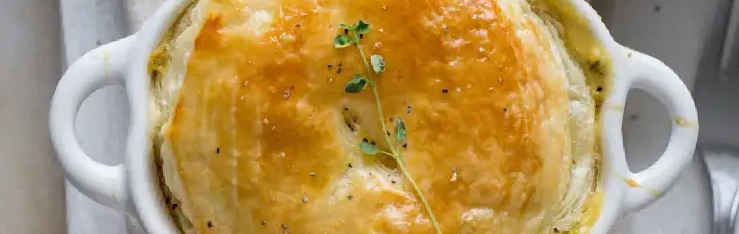 Pot pie in a dish