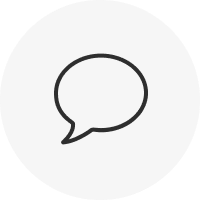 Chat bubble icon.