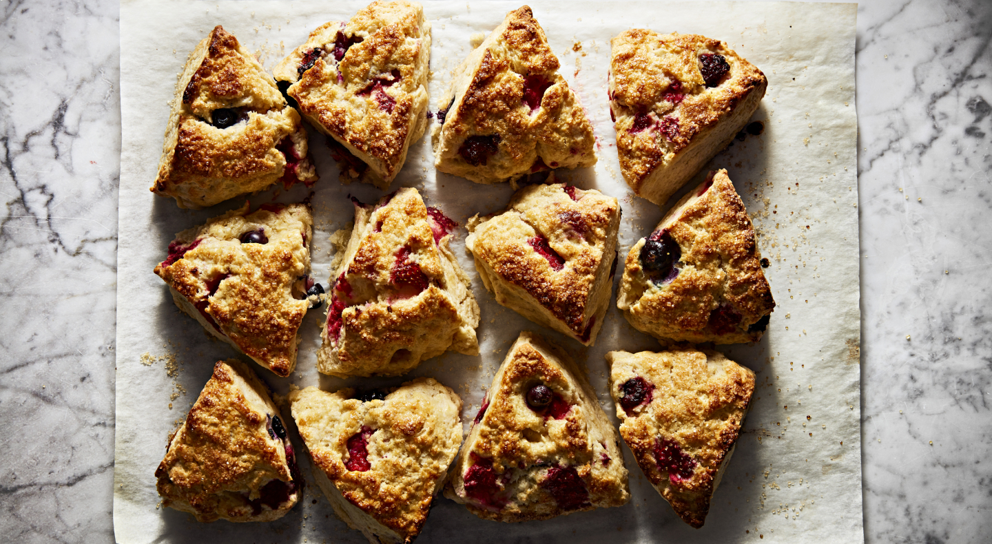 Mini fruit-filled pastries.