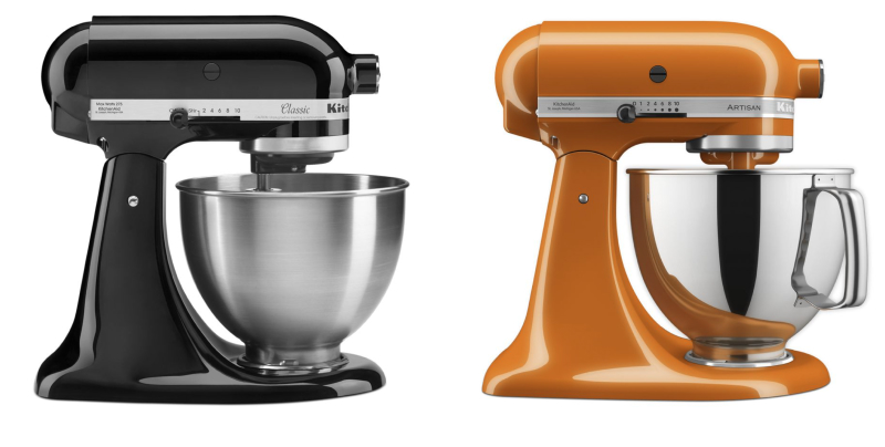 KitchenAid® Classic™ stand mixer and KitchenAid® Artisan® Series stand mixer