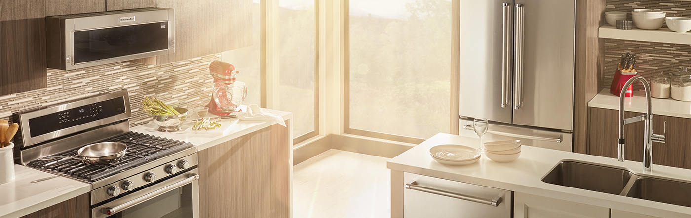 Kitchen showcasing KitchenAid® appliances