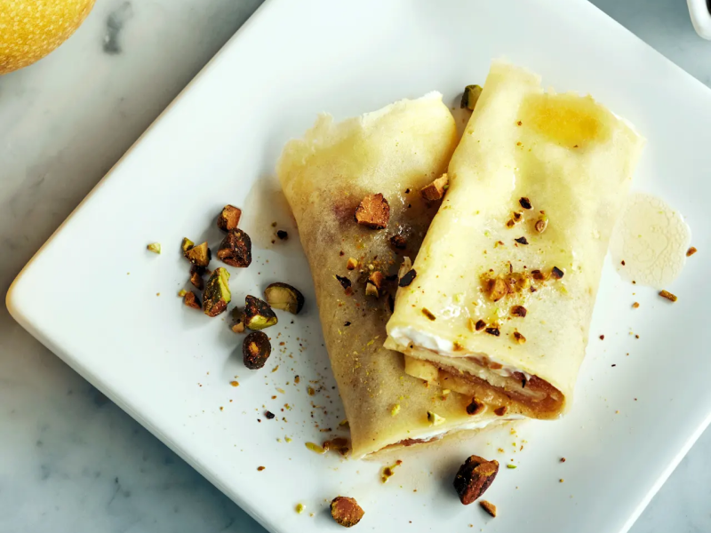 Caramelized Pear Crepes