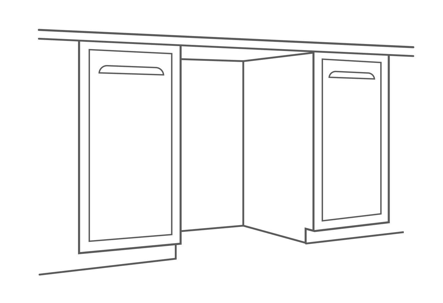 Kitchen cabinet opening infographic