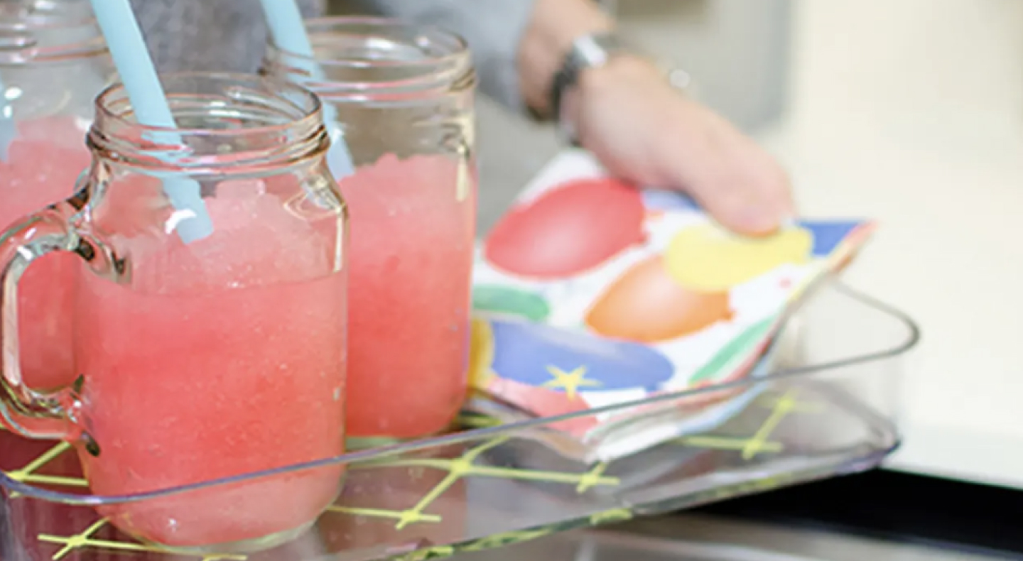 Slushies in glass mugs