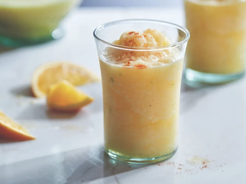 Slushies in glasses