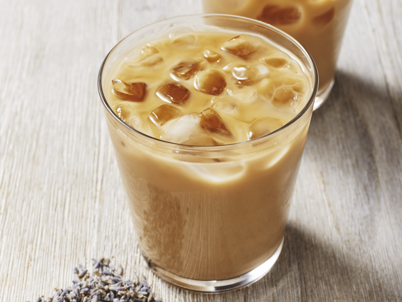 Iced coffee with cream