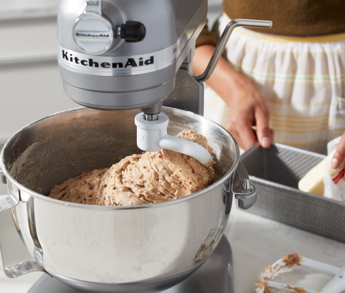 Stand mixer kneading bread dough