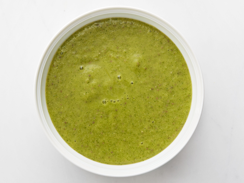 Overhead shot of chutney in serving bowl
