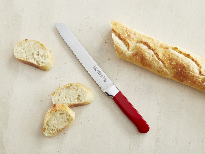 A baguette sliced into pieces