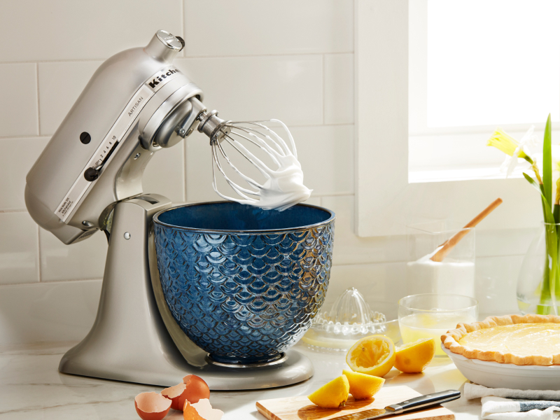 KitchenAid® stand mixer with lemon meringue pie
