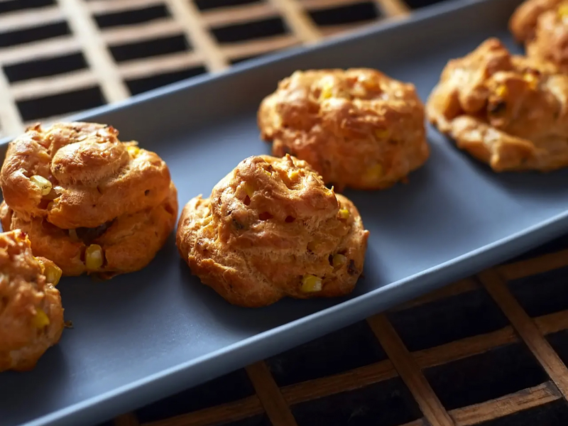 Homemade pastry on baking sheet