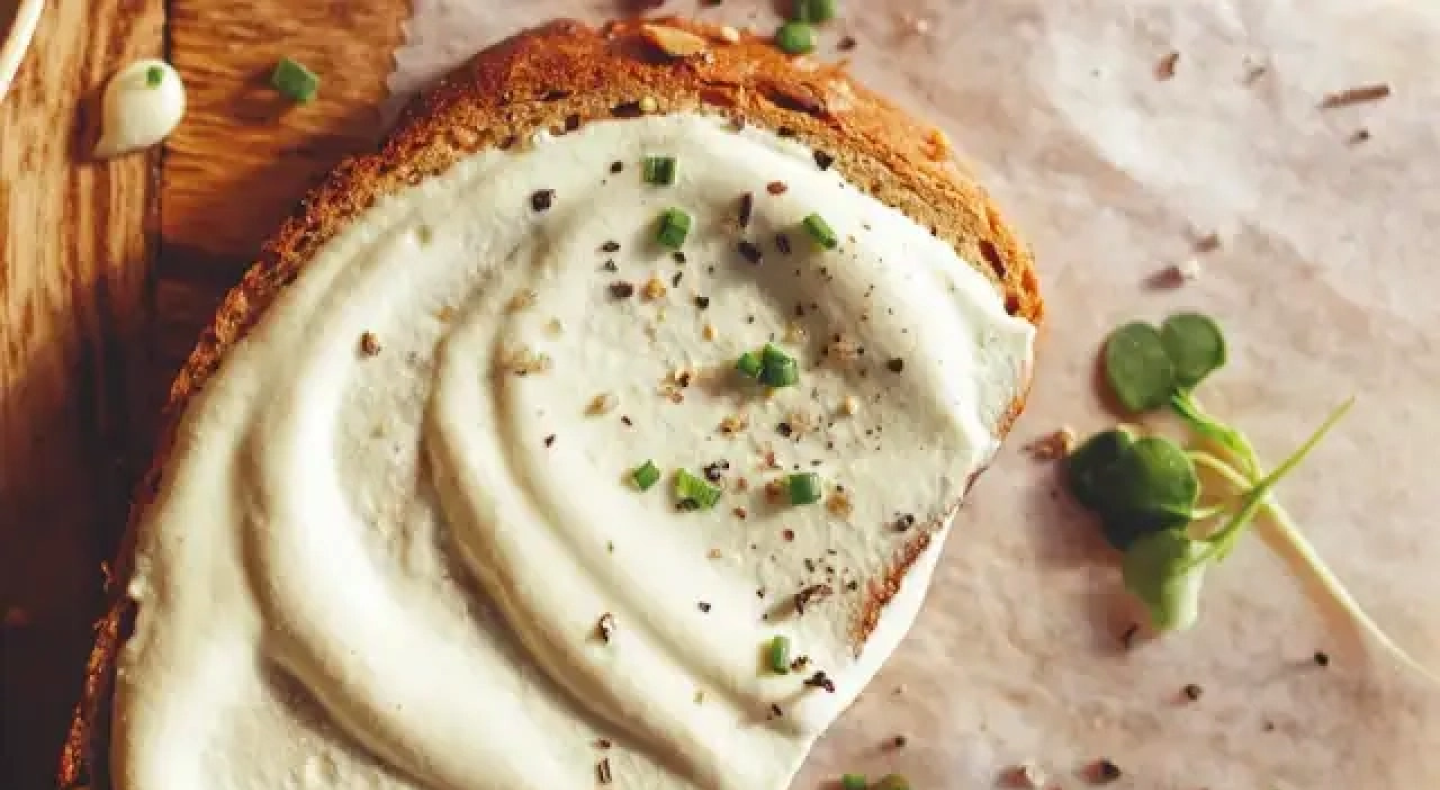 Artisanal toast with fresh herbs