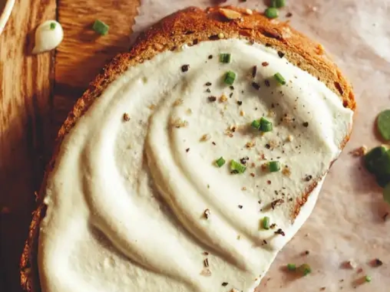 Artisanal toast with fresh herbs