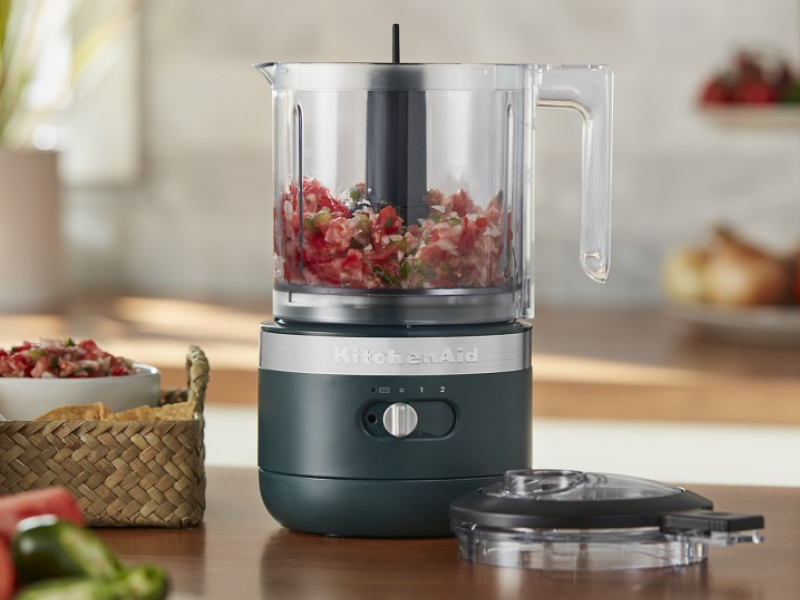 KitchenAid® food processor in a modern kitchen.