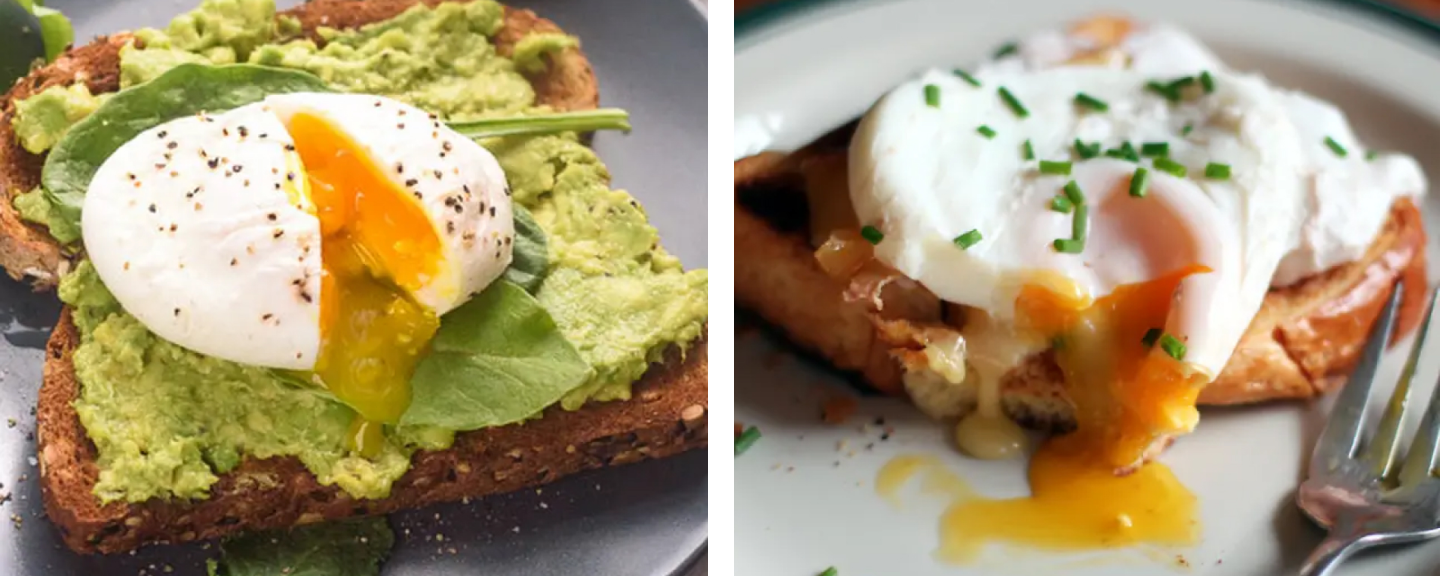 Poached eggs on toast 