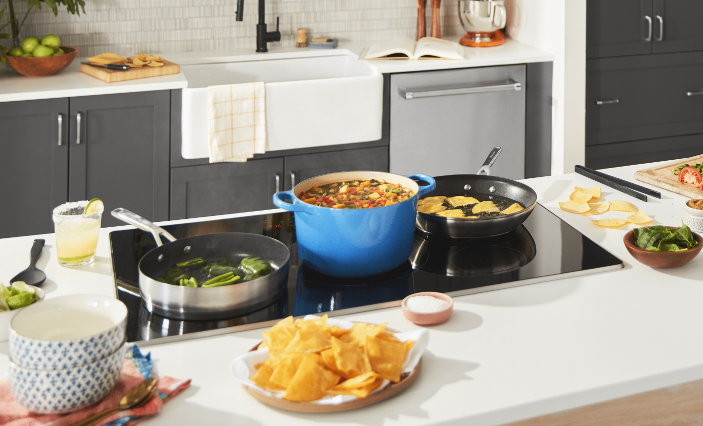Dutch oven on a cooktop