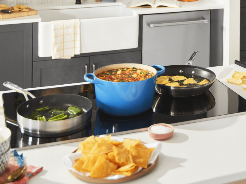 Dutch oven on a cooktop