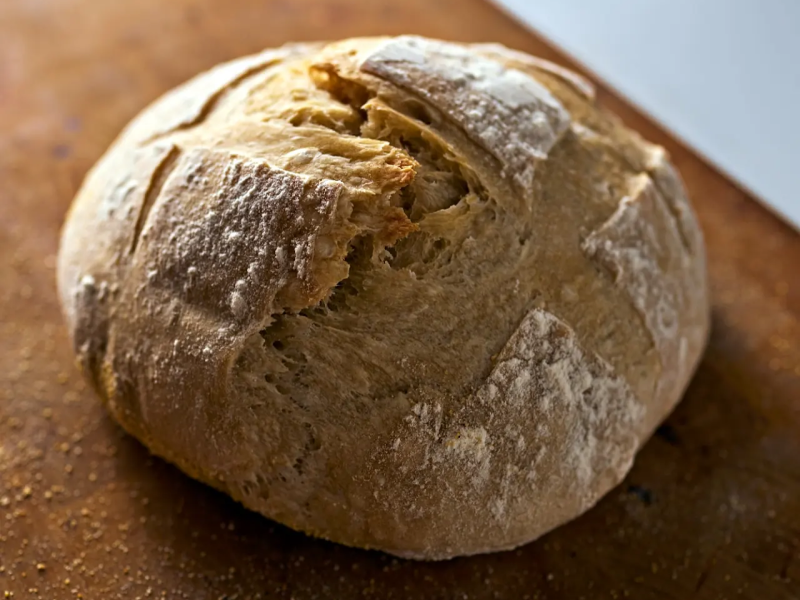 No Knead Italian Semolina Bread